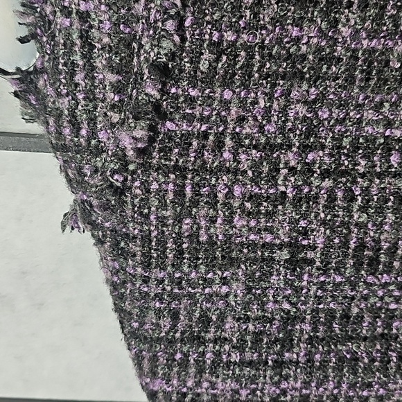 MICHAEL Michael Kors Tweed Jacket - Black Purple Snap Button Size 8‎ NWT - Picture 6 of 7